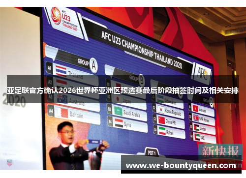 亚足联官方确认2026世界杯亚洲区预选赛最后阶段抽签时间及相关安排